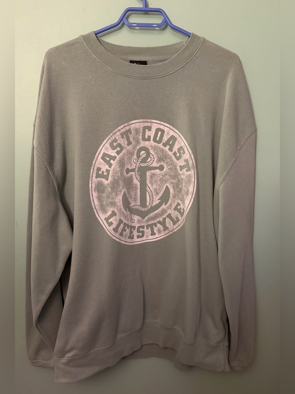 East Coast Lifestyle Anchor Graphic Sweatshirt - mint green